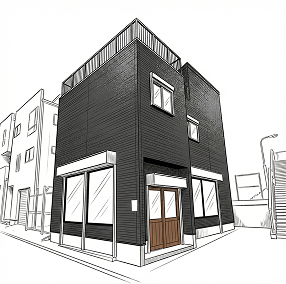 BLACK BOX OSAKA 建物外観 - スタイリッシュでモダンな外観